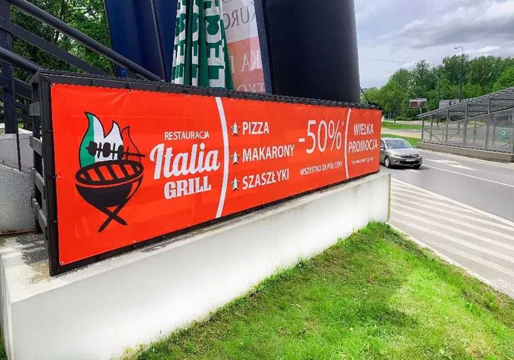 Banery Reklamowe, BANERY ODBLASKOWE, Druk wielkoformatowy