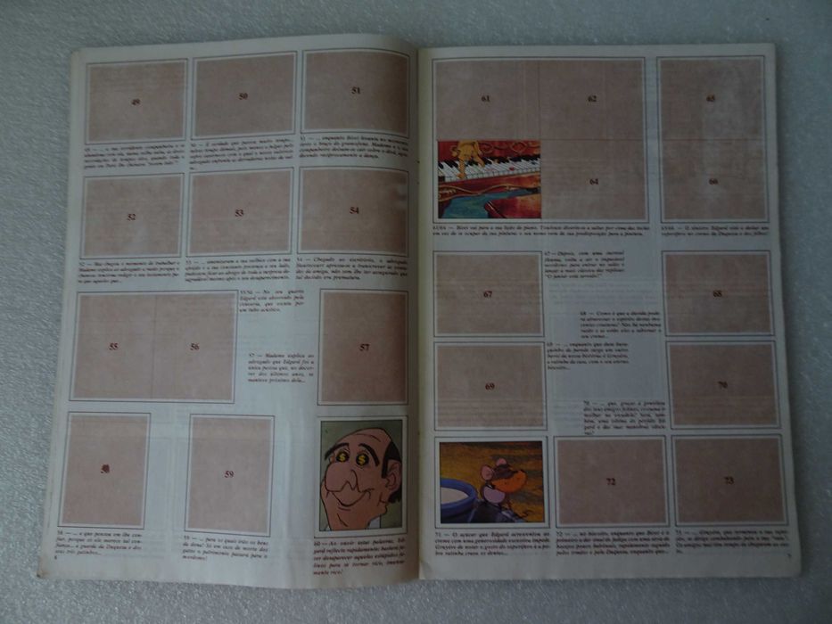 Caderneta de cromos Aristogatos (tem 51 cromos)