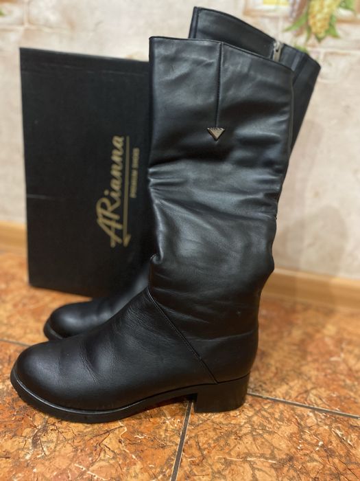 Зимові шкіряні чоботи . Шкіряні сапоги