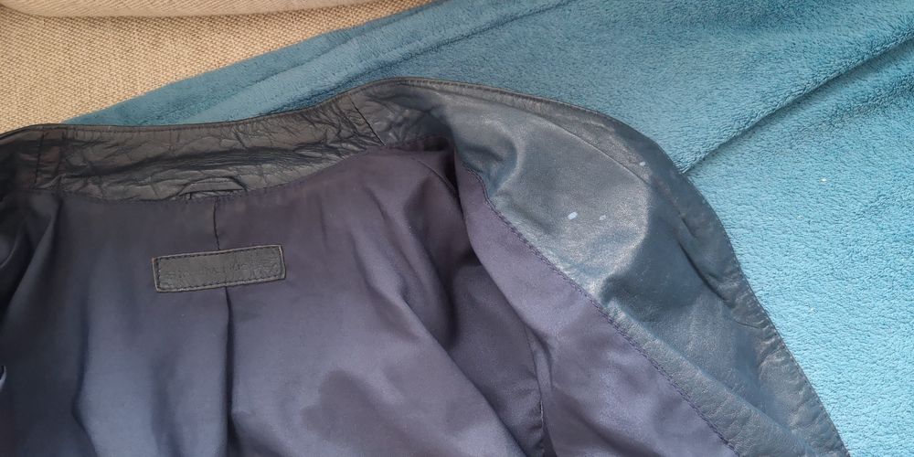 Kurtka skóra granatowa Stradivarius