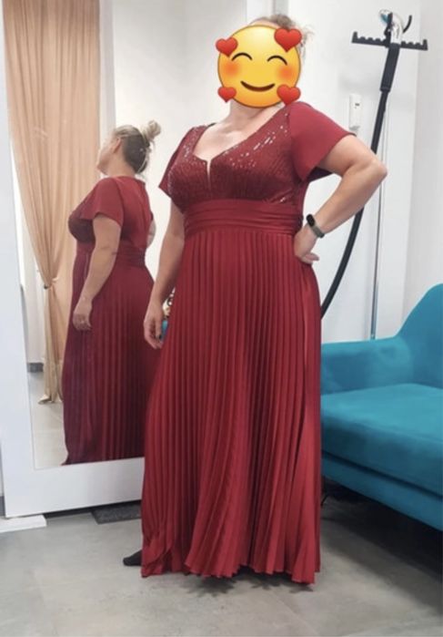 Suknia sukienka wesele ślub 6XL 52 hit jak nowa elegancka wizytowa