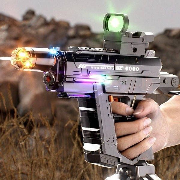 Водяний пістолет UZI акумуляторний з світящім прицілом та глушником