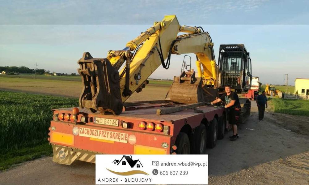 koparka minikoparka koparko ładowarka oczyszczalnia przydomowa żwir