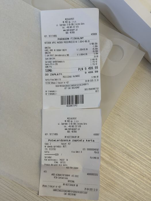 MacBook Pro 14” M4 Pro/ 24GB RAM / 512GB SSD/Gwarancja 2026