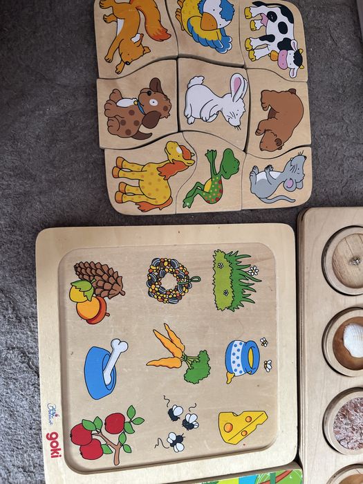 Drewniane zabawki montessori
