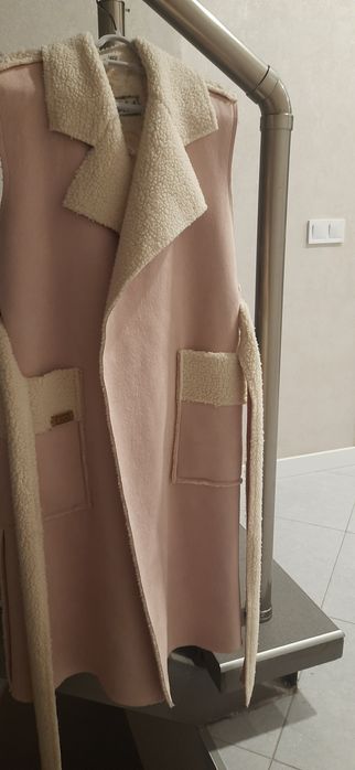 Подовжений хутряний жилет зріст 134-140