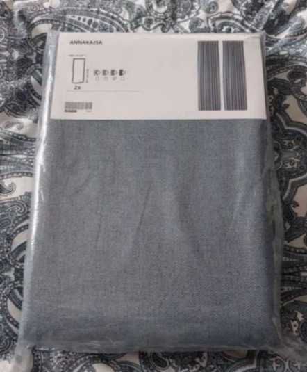 Annakajsa, zasłony zacieniające, 1 para szaroniebieski