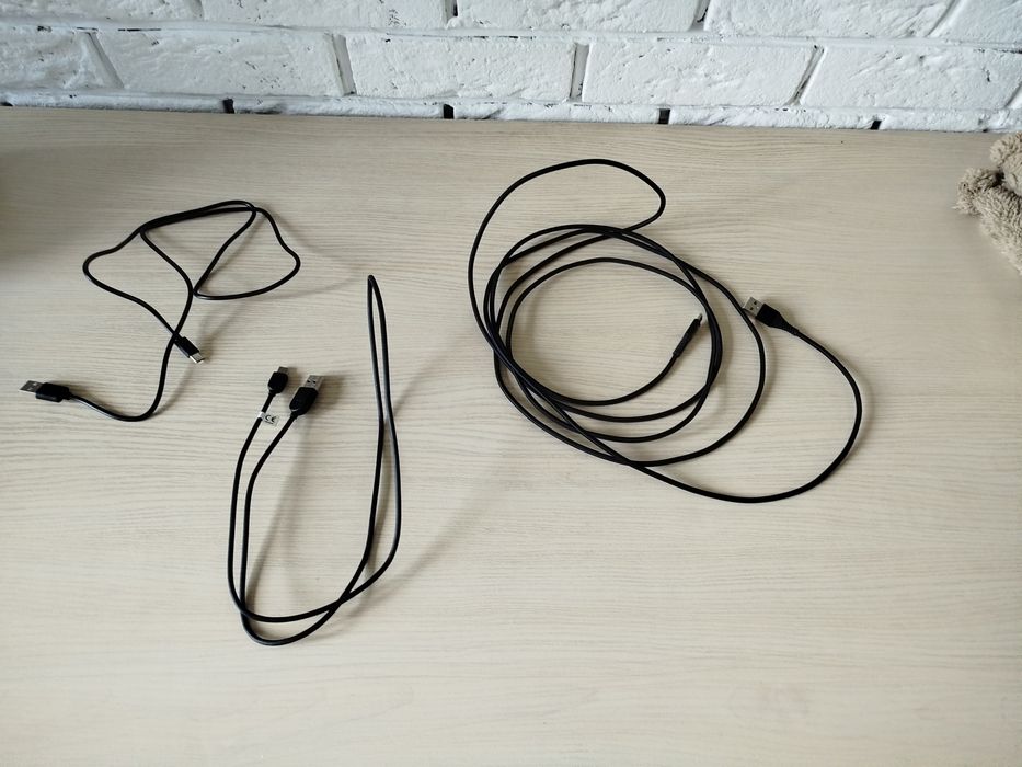 Zestaw 3 kabli USB-A – USB-C 1 m i 3 m