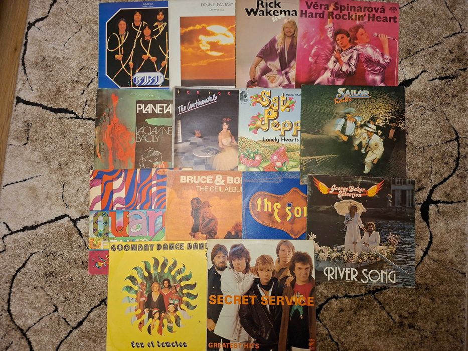 płyty winylowe pop rock zespoły zestaw 12 sztuk