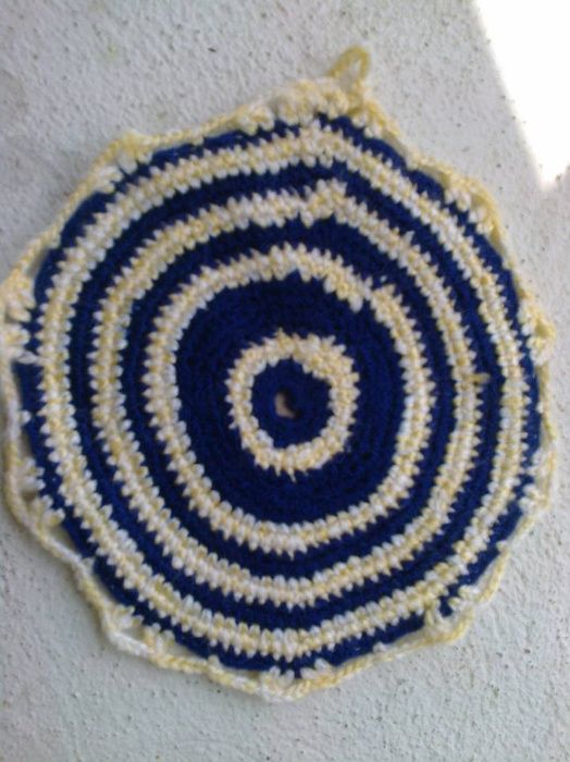 pega de cozinha feita à mão