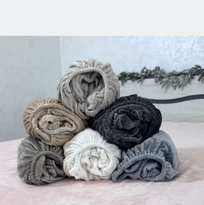 Простирадло на резинці.велюр.наматрасник.160.180