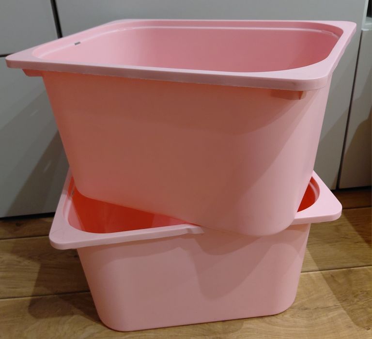 Ikea trofast pojemnik 2 szt różowy