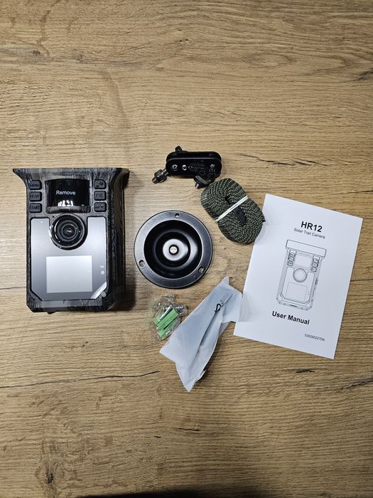 Fotopułapka solarna, kamerka, wifi, karta 64gb, komplet, nowa