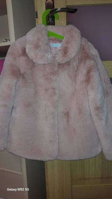 Różowe dziewczęce futerko Abel & Lula rozmiar 140