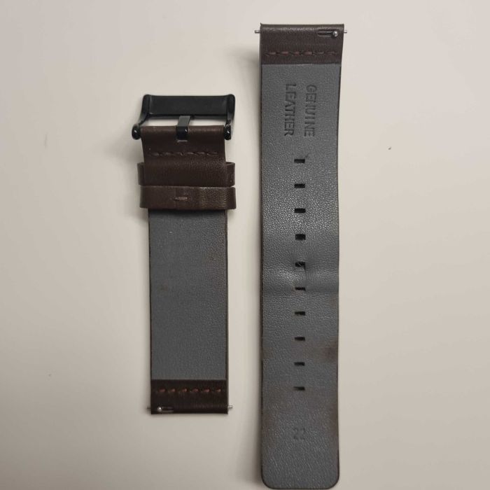 2 braceletes de pele de 22 mm