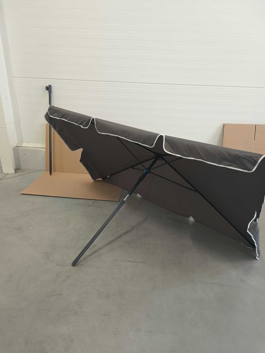VOUNOT Prostokątny parasol ogrodowy, pochylony parasol balkonowy, 200 x 125 cm,
