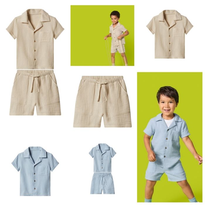 Мусліновий комплект для хлопчика Lupilu  98-104, 110-116, 122-128