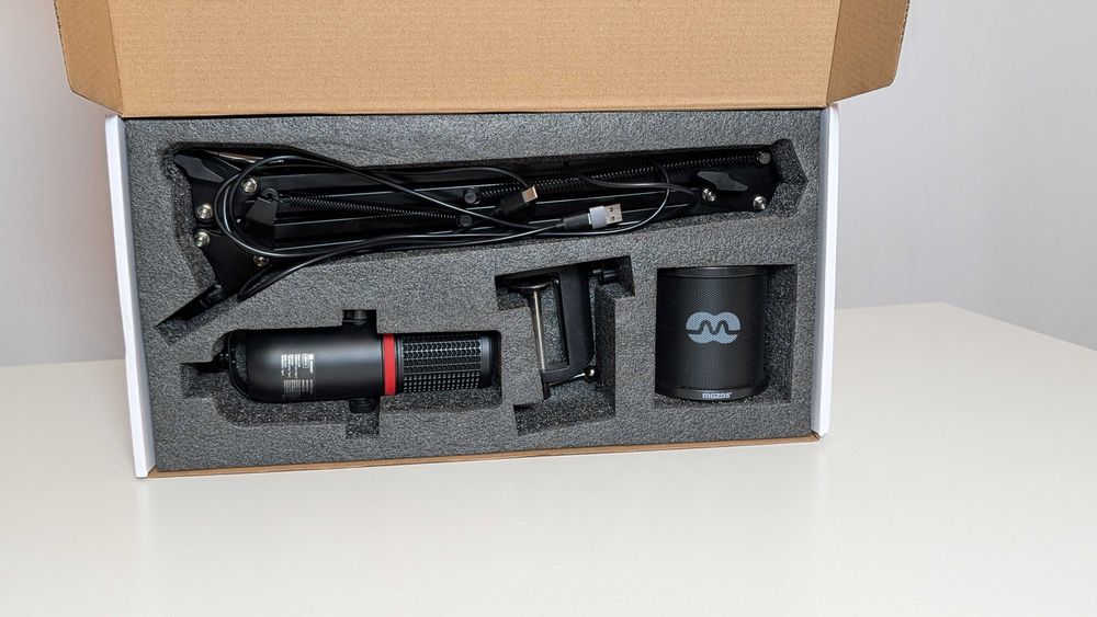 Mikrofon pojemnościowy Mozos MKIT-GX | W zestawie ramię