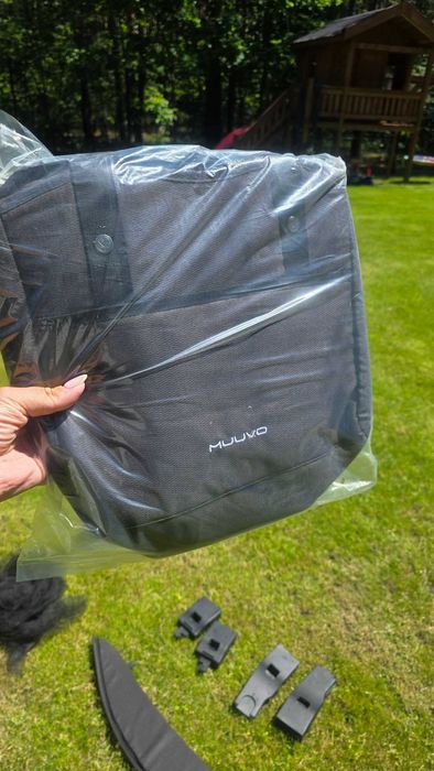 Muuvo spacerówka QUICK Z gondolą OD 3.0 wózek dziecięcy 2w1 akcesoria BLACK