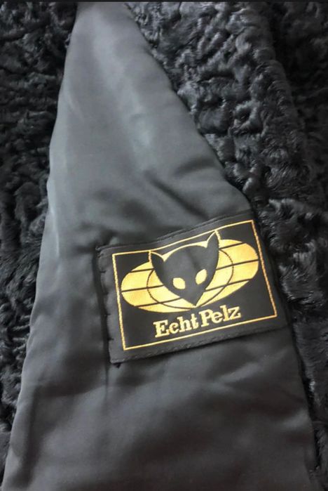 Jaqueta vintage genuíno Echtpelz preto Tam L - novo