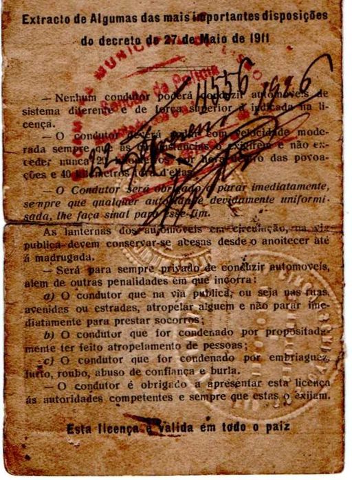 Carta de condução - Condutor amador