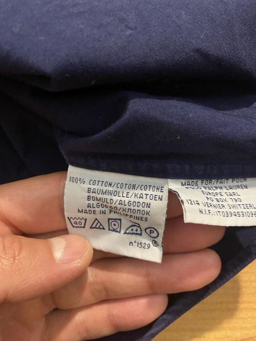 (XXL) POLO RALPH LAUREN рубашка синяя синя сорочка хлопковая хлопок