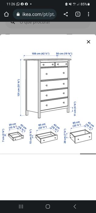 Cómoda da loja IKEA