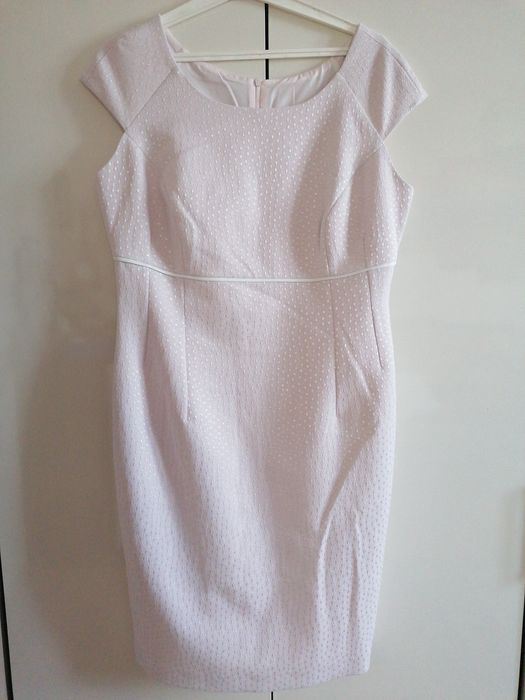 Ubranko zestaw komplet wesele sukienka żakiet bolerko pudrowe komunia