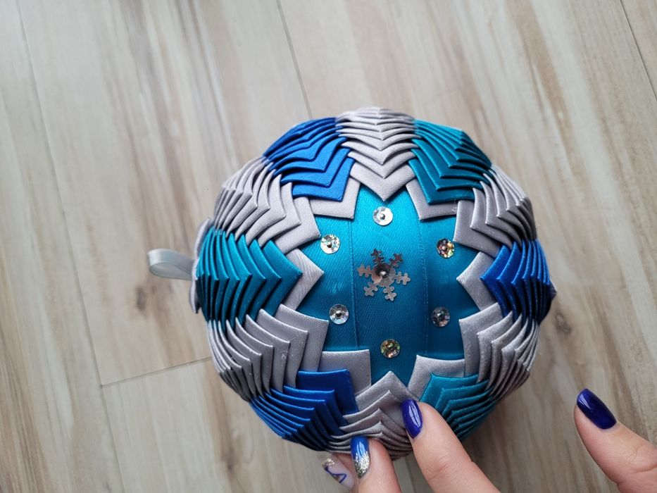 Duża bombka materiałowa hand made