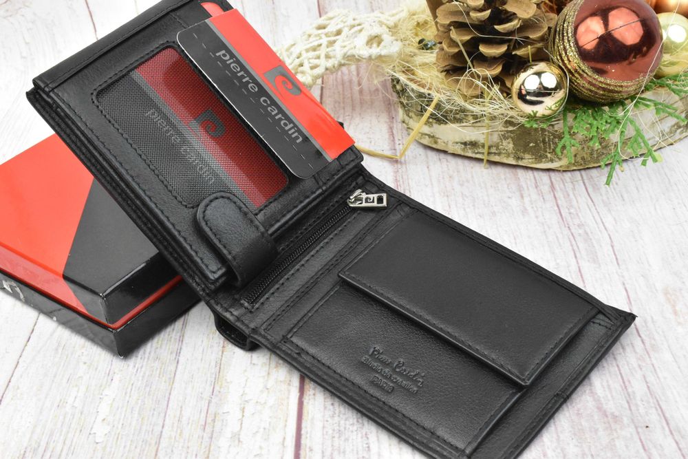 Portfel męski Pierre Cardin skóra naturalna kolor Red Black