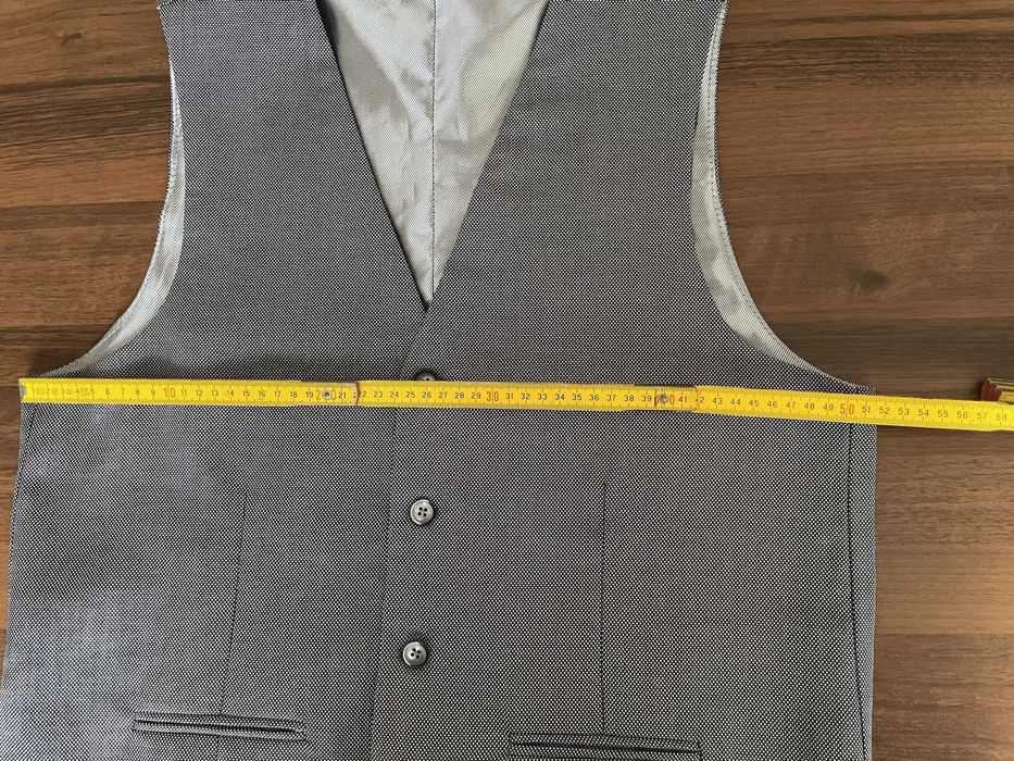 Kamizelka garniturowa szara stalowana rozm L