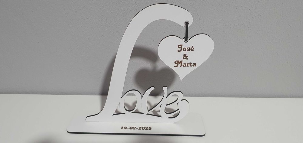 Dia dos Namorados ( Placa com nomes e fotogravação)