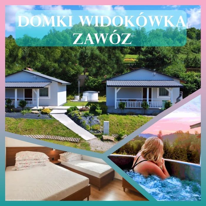 Wolne Domki z balia jacuzzi nad jeziorem, góry Bieszczady