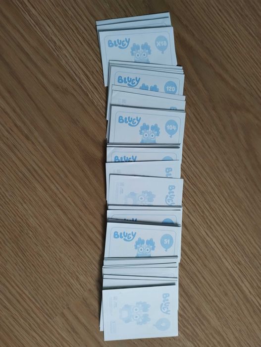 Cromos da caderneta da Bluey (0,08€ cada)