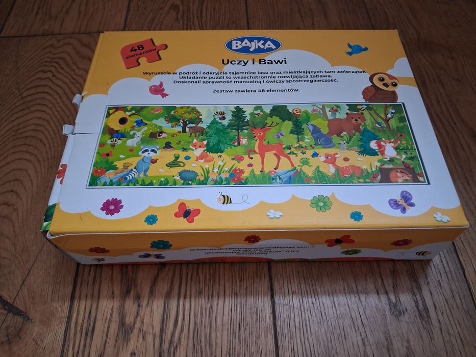 Bajka puzzle Zwierzaczki z leśnej paczki