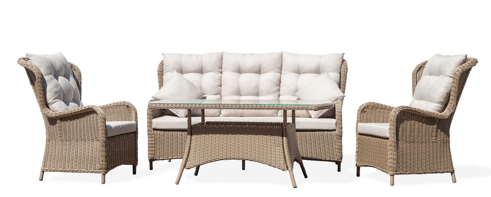 Wypoczynek ogrodowy / Sofa + fotele / premium / wygoda / WYPRZEDAŻ