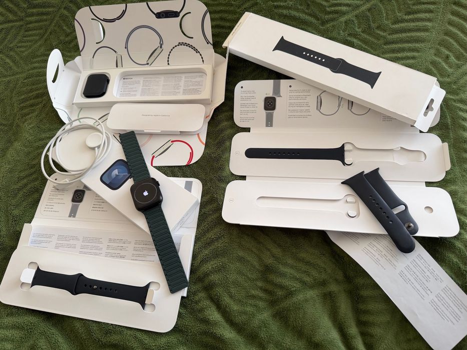Apple Watch Series 9 GPS 45mm Midnight Czarny S/M lub M/L, KOMPLET + GRATISY!!!