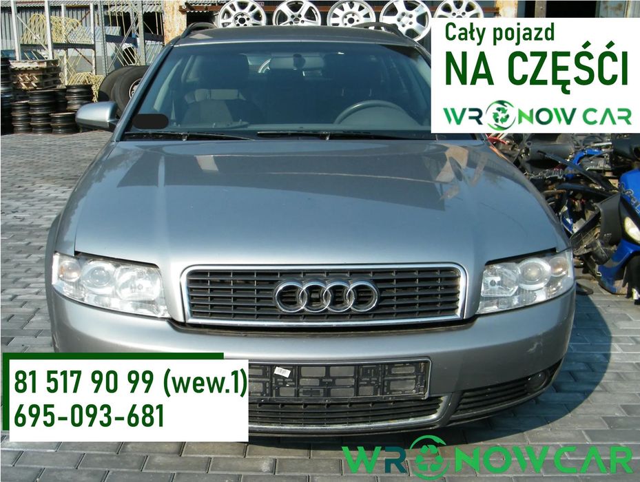 Audi A4 B6 (00-06r.) 2.0B 130KM. Silnik BFC  (oraz: BCZ, BDG) Skrzynia GHD lakier LY7Q. Cały na części. GWARANCJA !!!