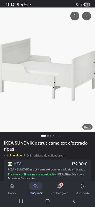 Cama extensível