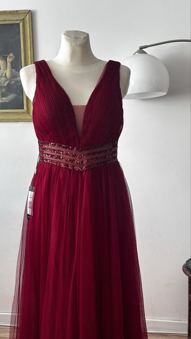Sukienka maxi tiul zdobienie r 44