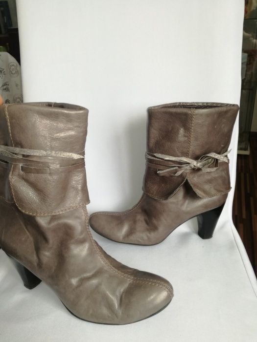 Botki buty skórzane wiosenne damskie przejściowe 37 skóra naturalna