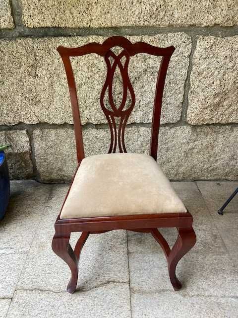 Cadeiras de mesa de jantar estilo Queen Anne