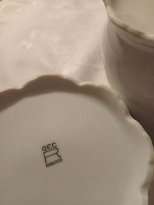 Cukiernica i mlecznik antyk zestaw