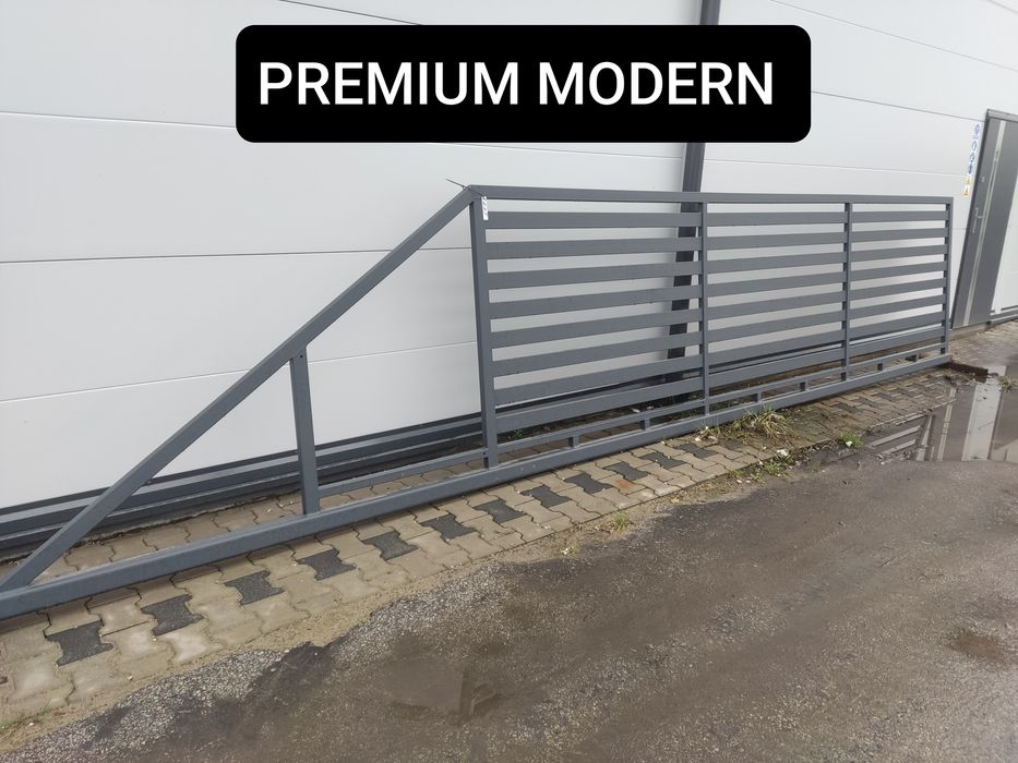 Brama przesuwna palisadowa 5m PREMIUM MODERN, ocynk ogniowy+RAL, inne