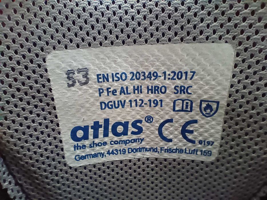ATLAS Nowe Buty robocze Z KLAMRĄ Trzewiki wysokie dla spawacza 41+42