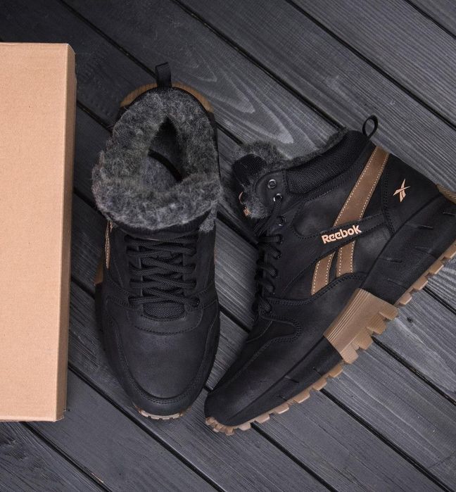Новые зимние ботинки Reebok мужские кожаные