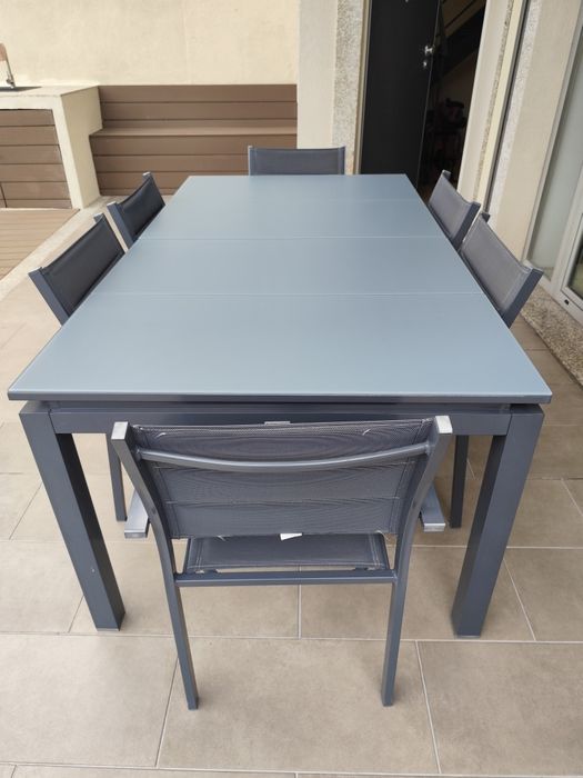 Mesa Naterial Cinzenta 1800x1000x800