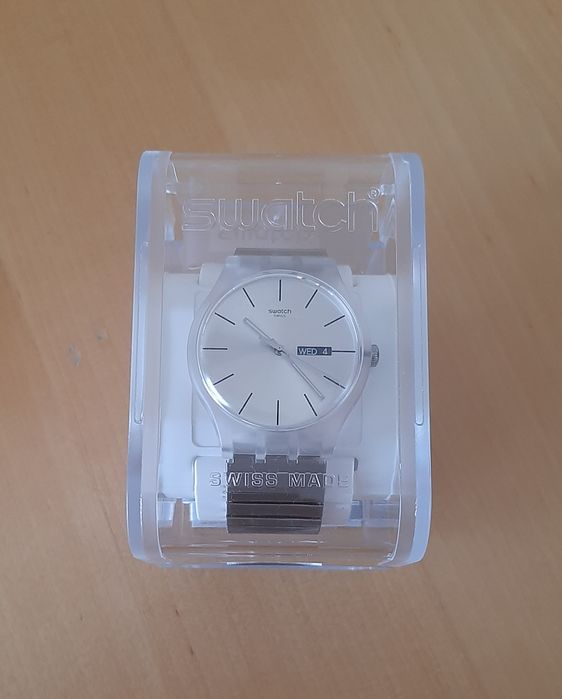 Relógio Swatch de coleção Resolution prateado (SUOK700B)