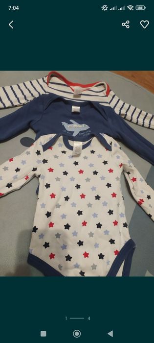 Body bodziaki 3 sztuki baby club 68