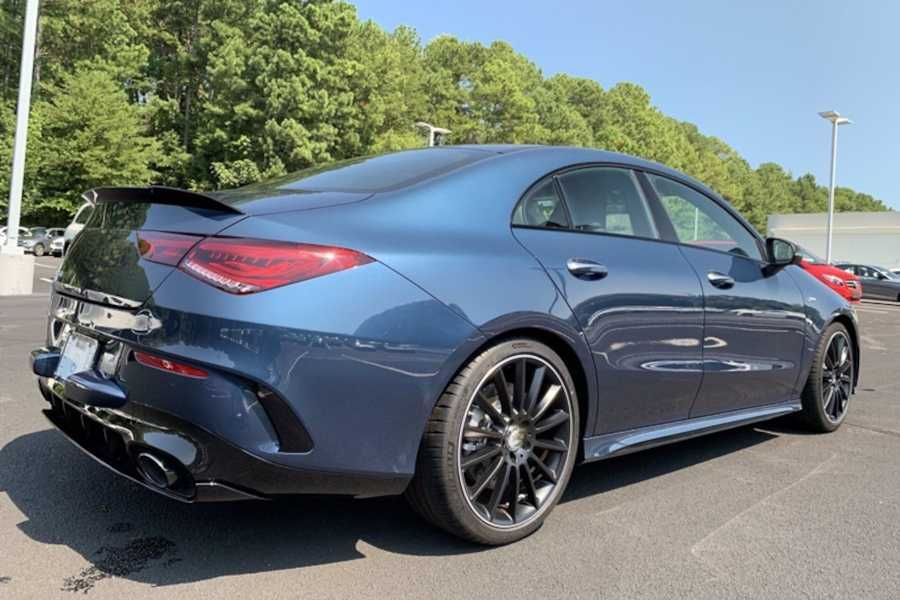 Aileron / lip / spoiler traseiro em preto piano brilhante para Mercedes CLA C118 +2019, LOOK CLA35 / AMG em plástico ABS